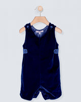 Kennedy Italian Navy Velvet Romper
