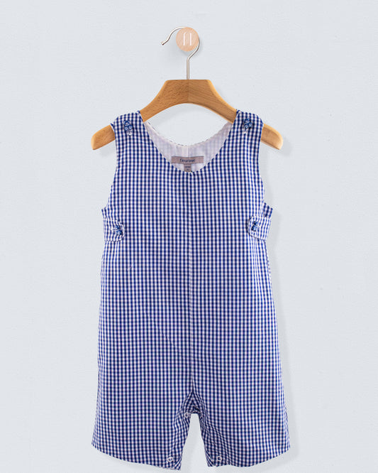 Kennedy Small Navy Gingham Romper - Romper
