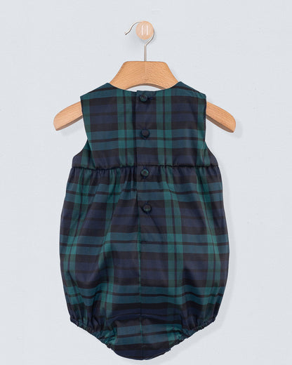 Kensington Holiday Black Watch Plaid Romper - Romper