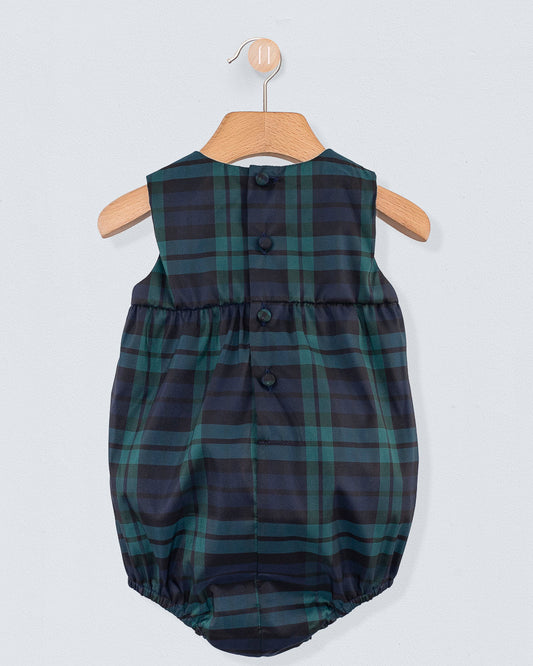 Kensington Holiday Black Watch Plaid Romper - Romper