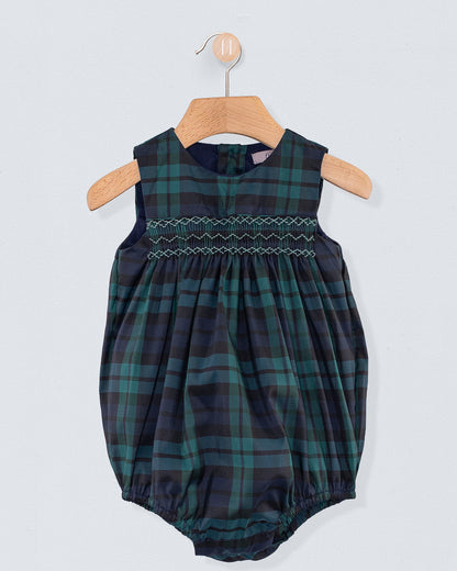 Kensington Holiday Black Watch Plaid Romper - Romper