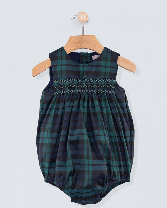 Kensington Holiday Black Watch Plaid Romper - Romper