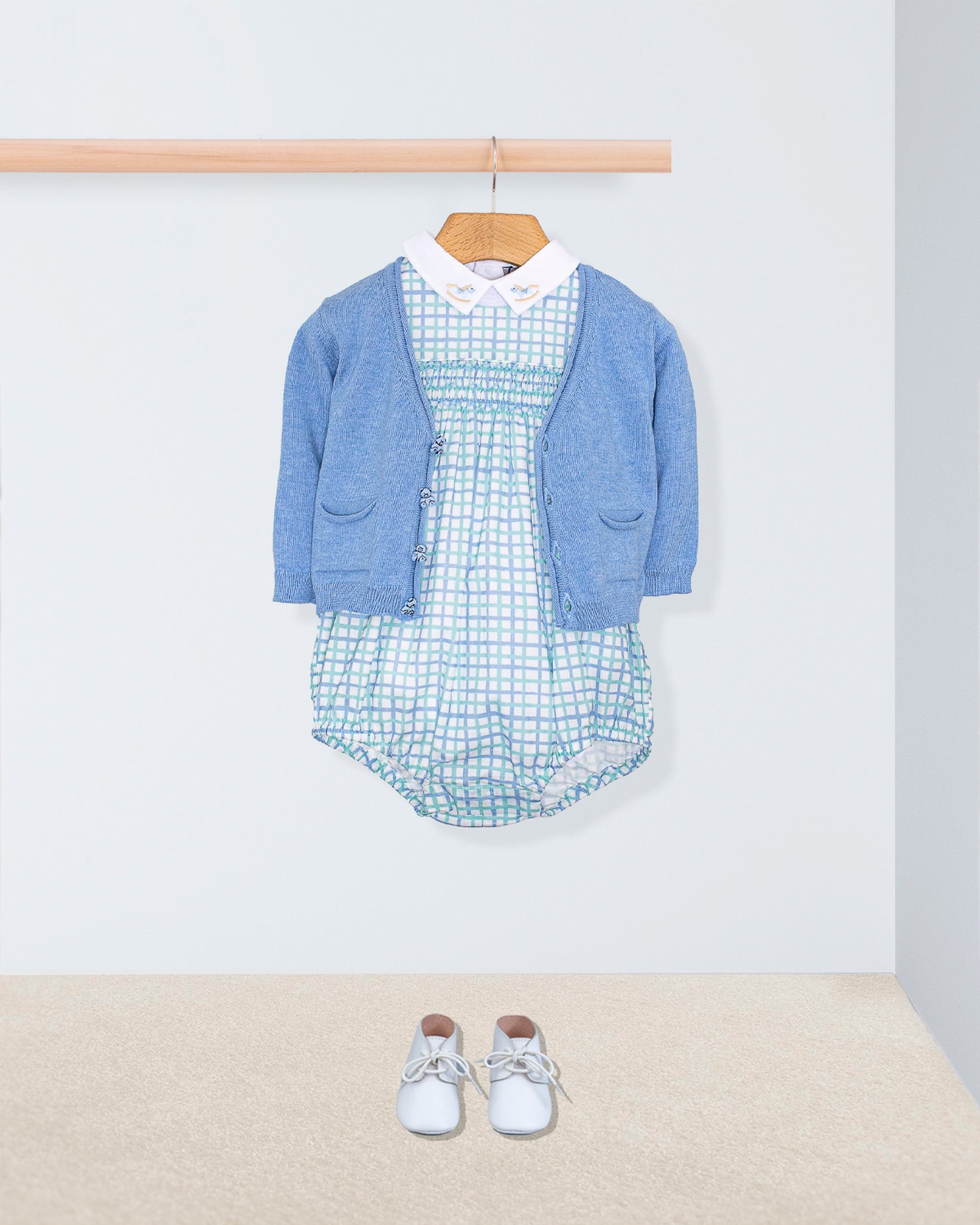 Kensington Seafoam Sketch Romper Outfit