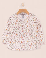 Ruffle Kitty Cat Floral Tunic