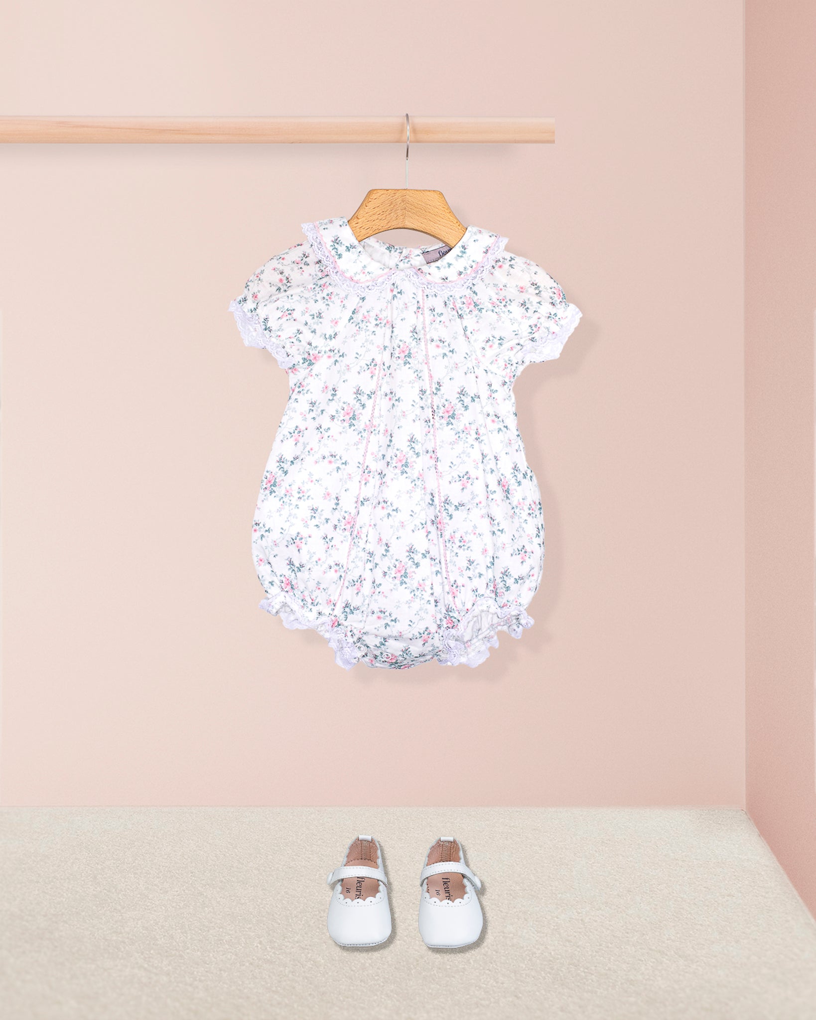 Lace Mini Whisper Floral Bubble - Romper