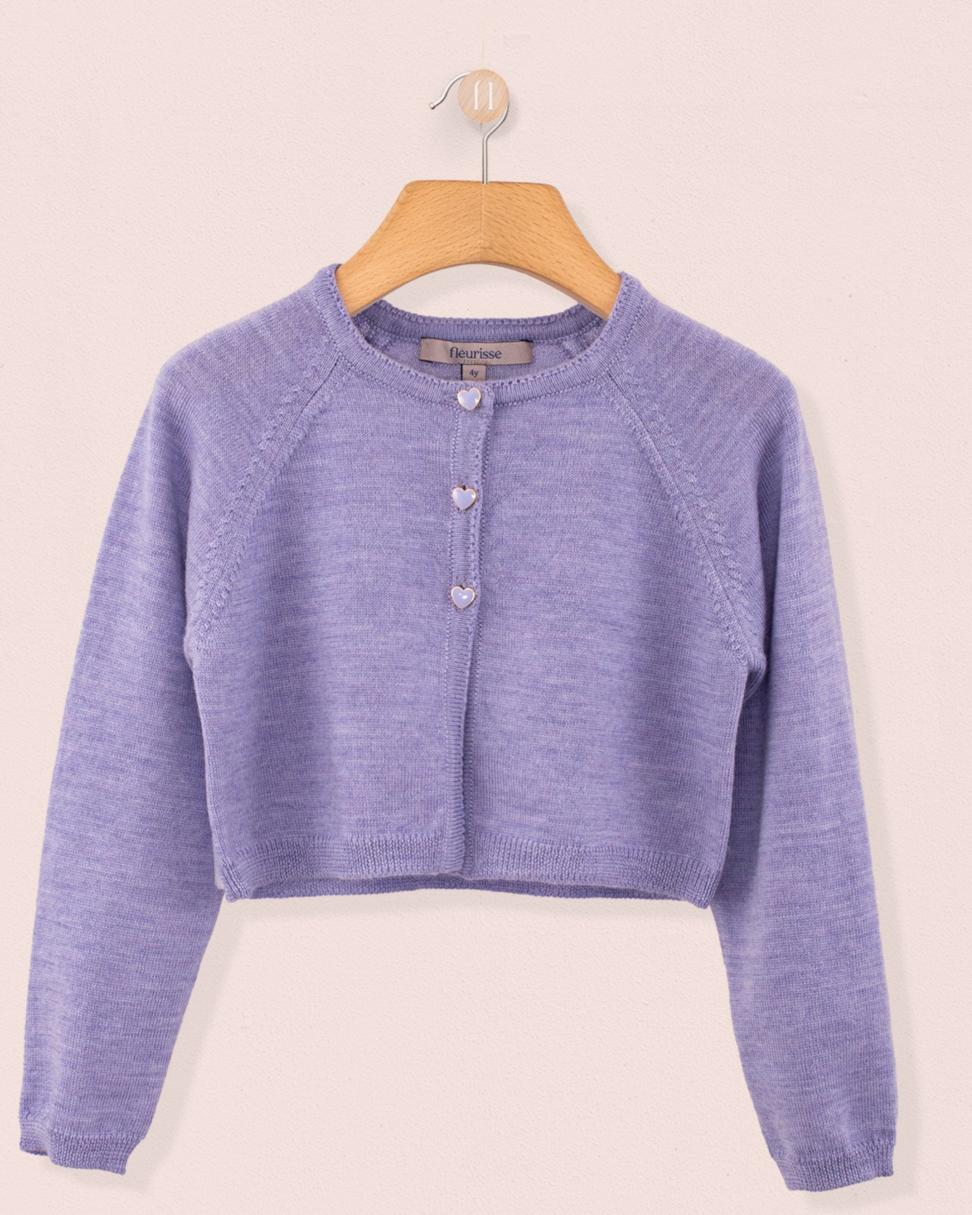 Serena Lavender Wool Bolero - Cardigan