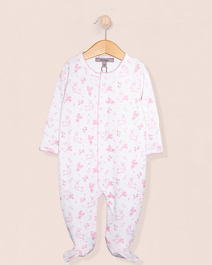 Pima Pink Bunnies Stretchie - Stretchie