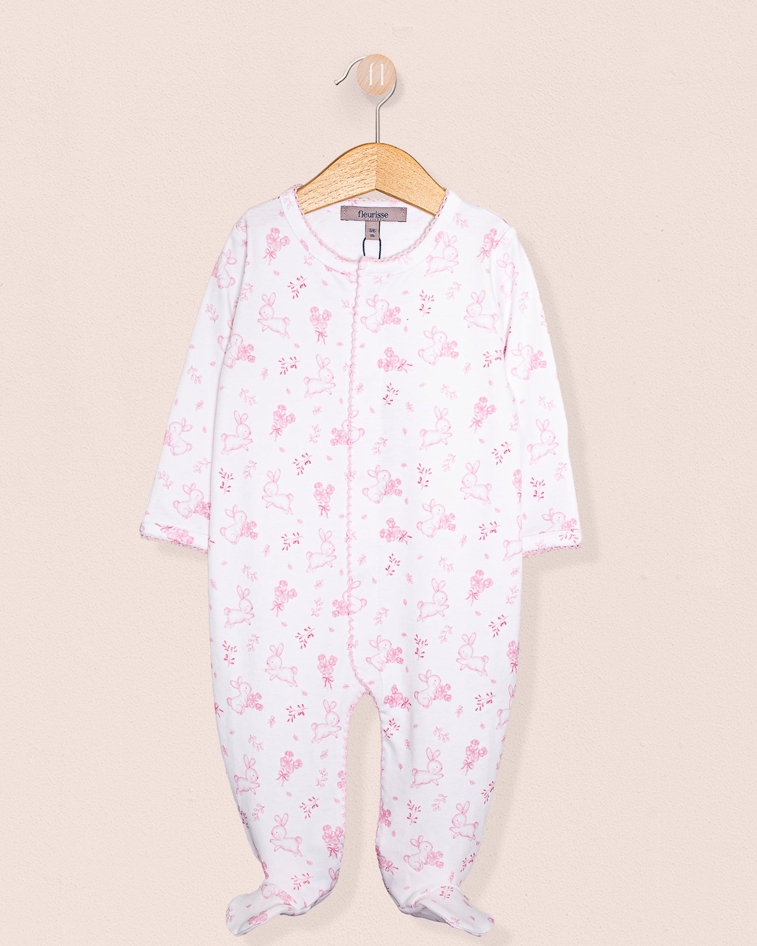 Pima Pink Bunnies Stretchie