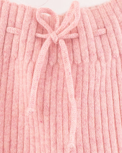 Cashmere Ribbed Rose Footed Legging - Legging