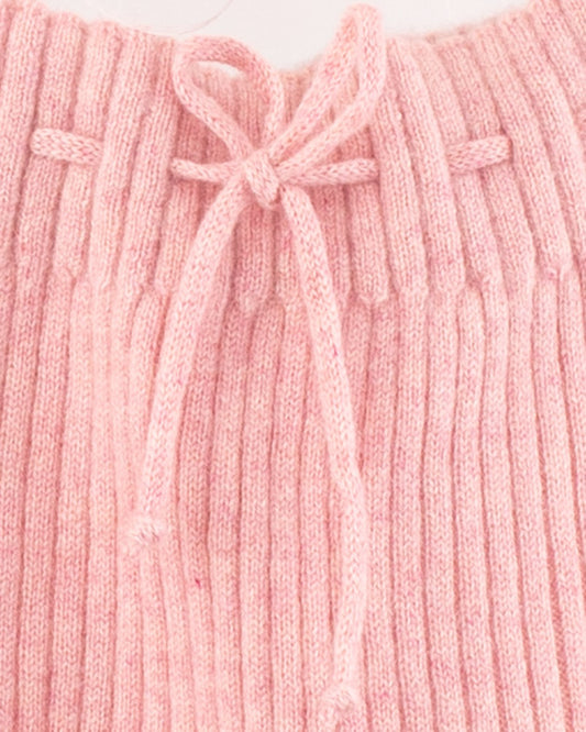 Cashmere Ribbed Rose Footed Legging - Legging