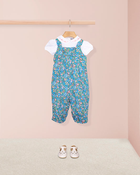 Louise Liberty Hedgerow Blue Overall - Romper
