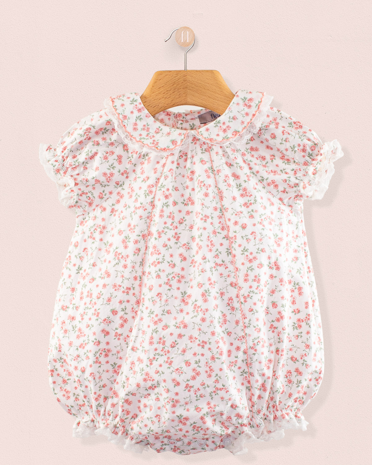 Lace Elegant Pink Florencia Bubble - Romper