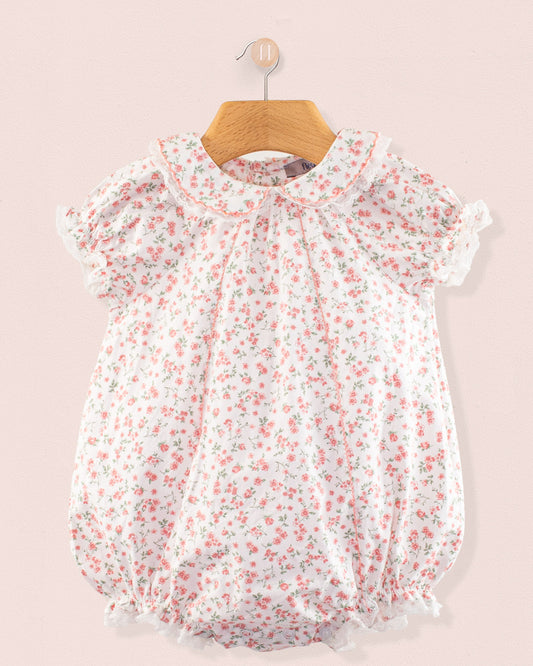 Lace Elegant Pink Florencia Bubble - Romper