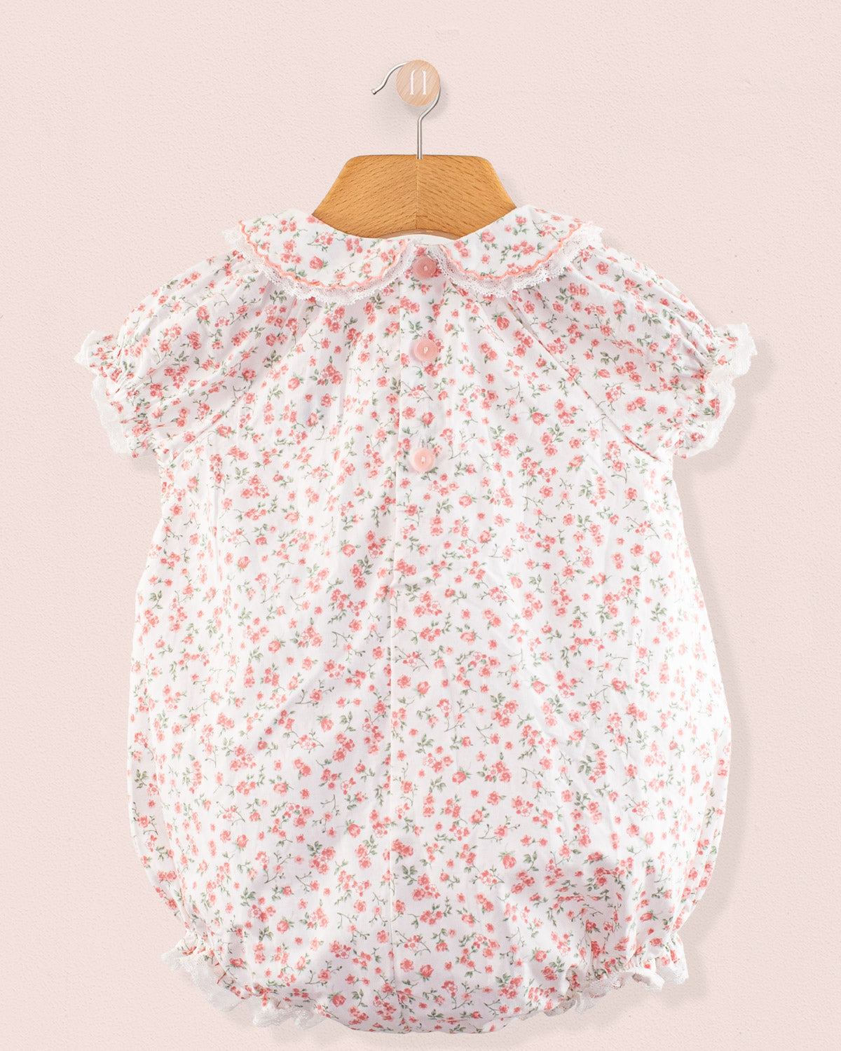 Lace Elegant Pink Florencia Bubble - Romper