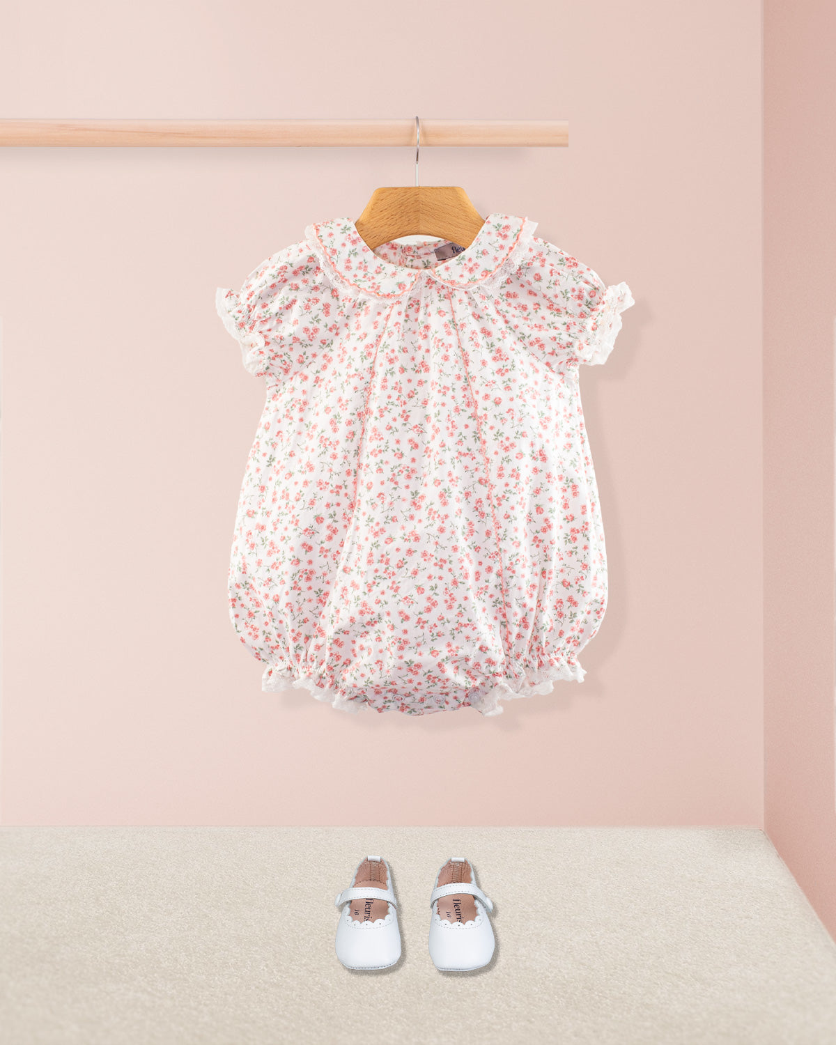 Lace Elegant Pink Florencia Bubble - Romper