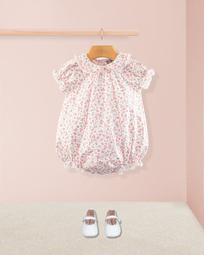 Lace Elegant Pink Florencia Bubble - Romper