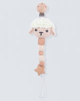 Pacifier Clip Crochet Lamb