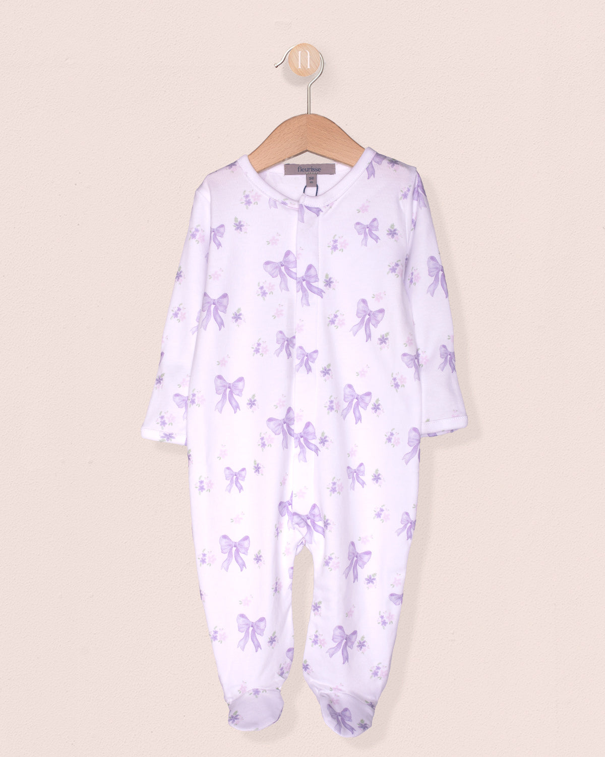 Pima Bows Lavender Stretchie