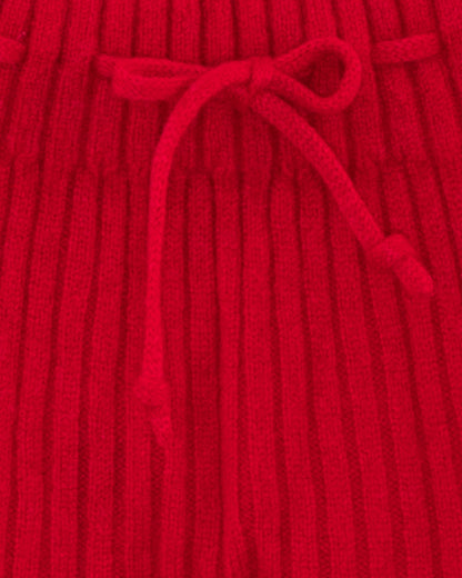 Cashmere Ribbed Red Footed Legging - Legging