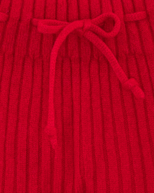 Cashmere Ribbed Red Footed Legging - Legging