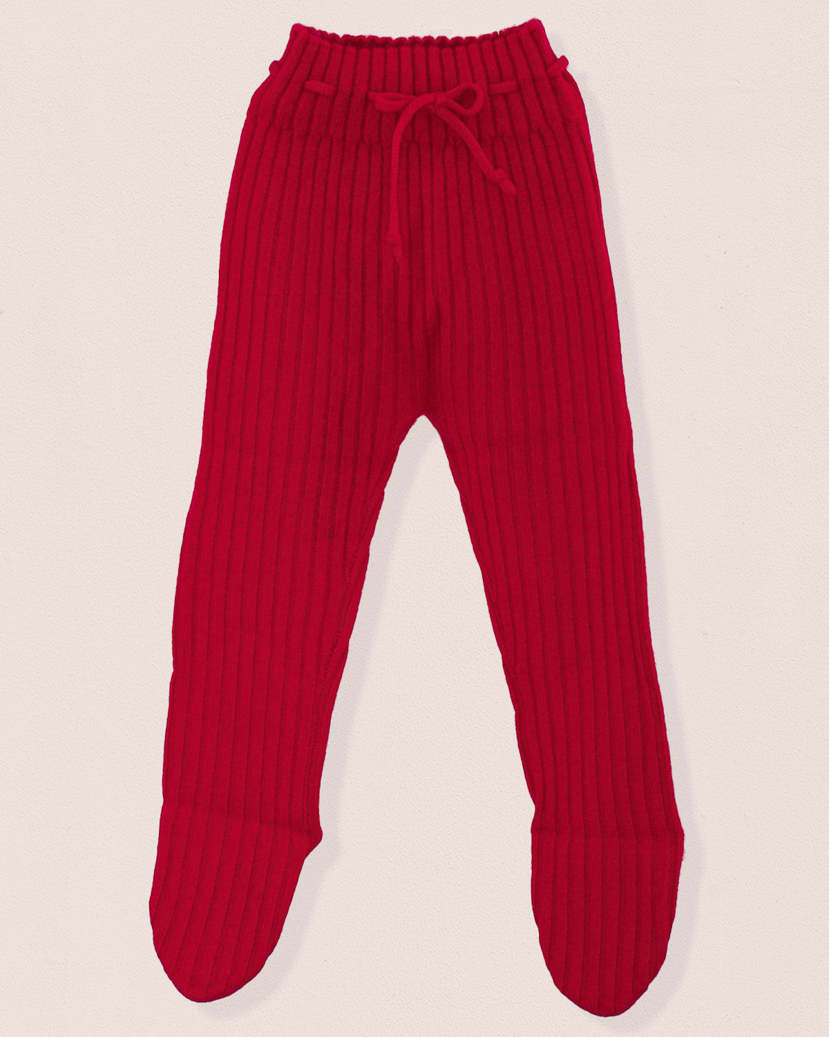 Cashmere Ribbed Red Footed Legging - Legging