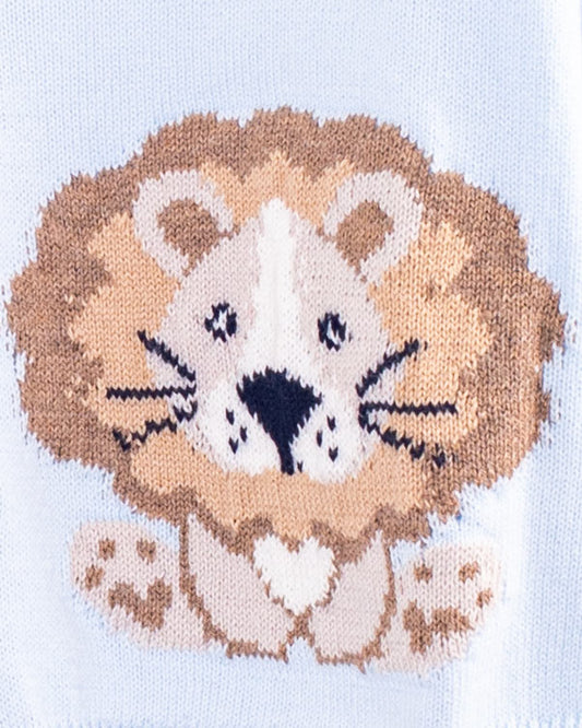 Léon Powder Blue Cotton Cardigan - Sweater