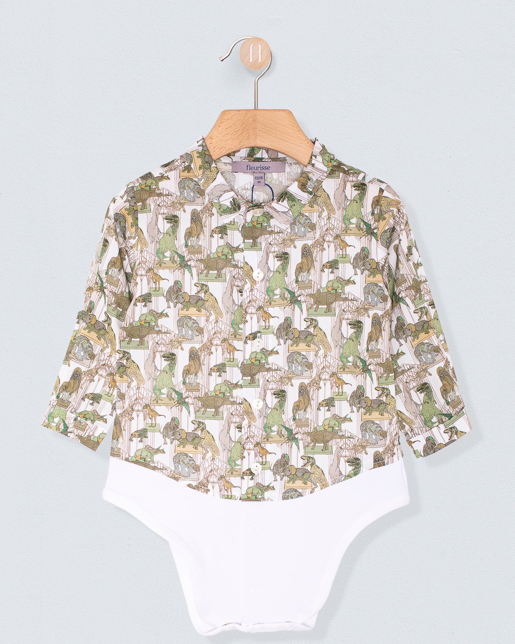 Louis Organic Liberty Hunter Dinosaur Onesie Shirt - Shirt