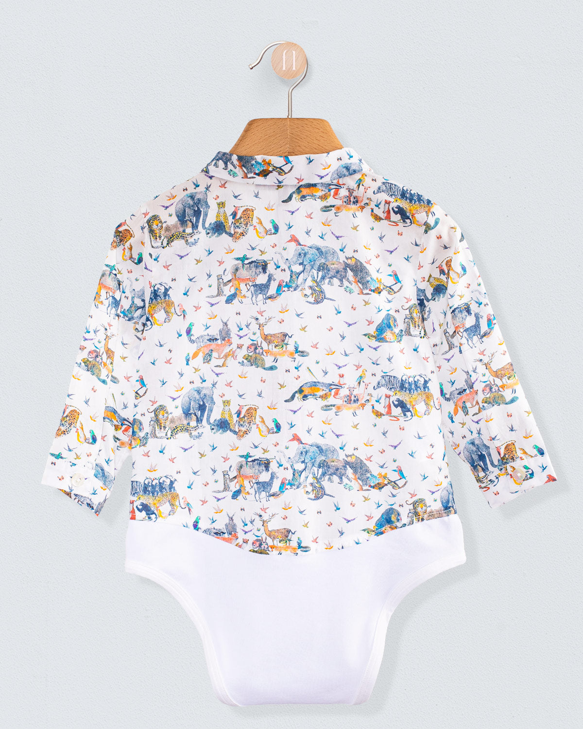 Louis Organic Liberty Jungle Blue Onesie Shirt - Shirt