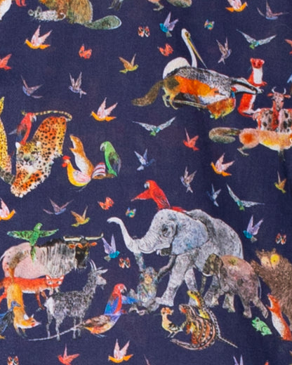 Louis Organic Liberty Jungle Navy Onesie Shirt - Shirt