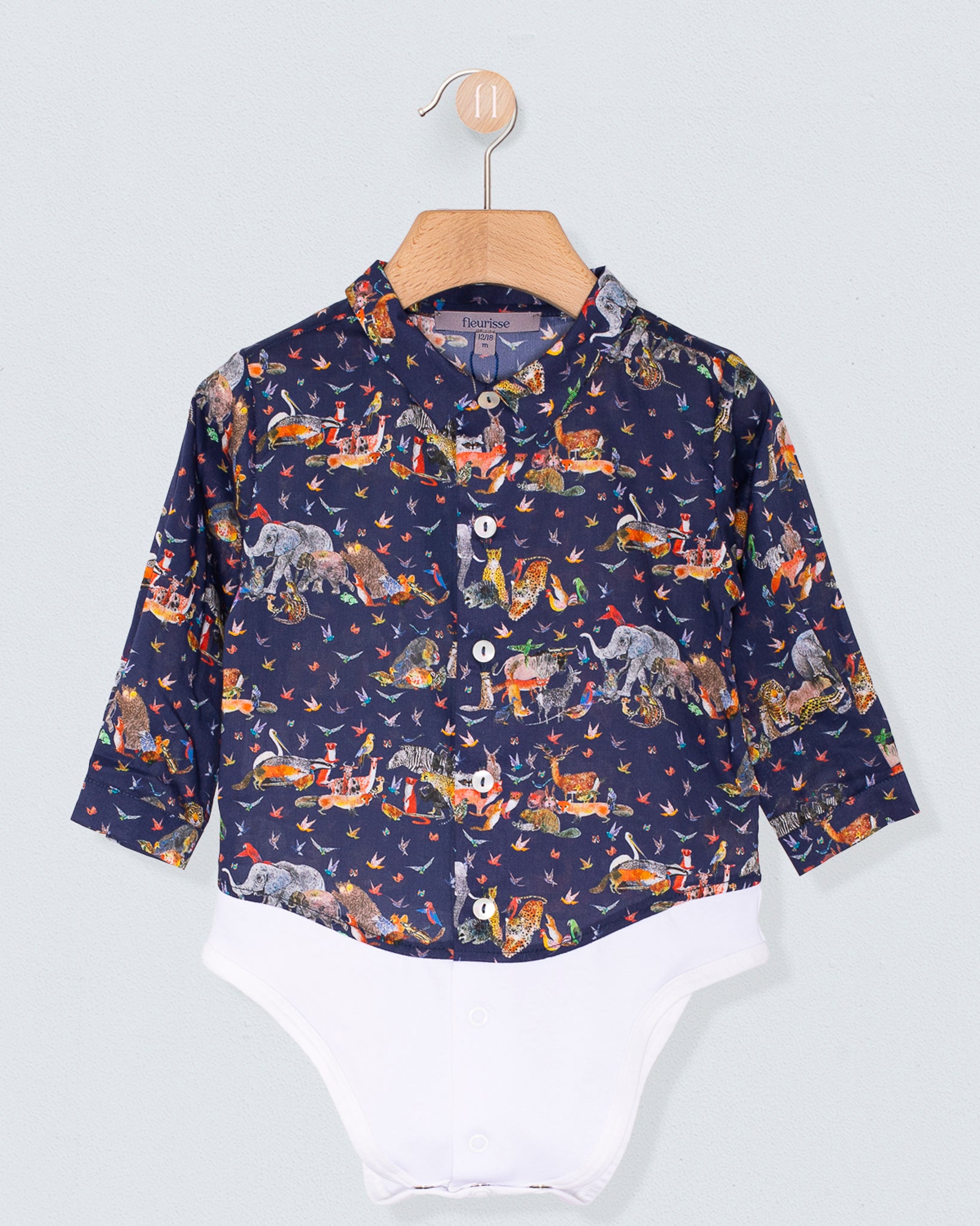 Louis Organic Liberty Jungle Navy Onesie Shirt - Shirt