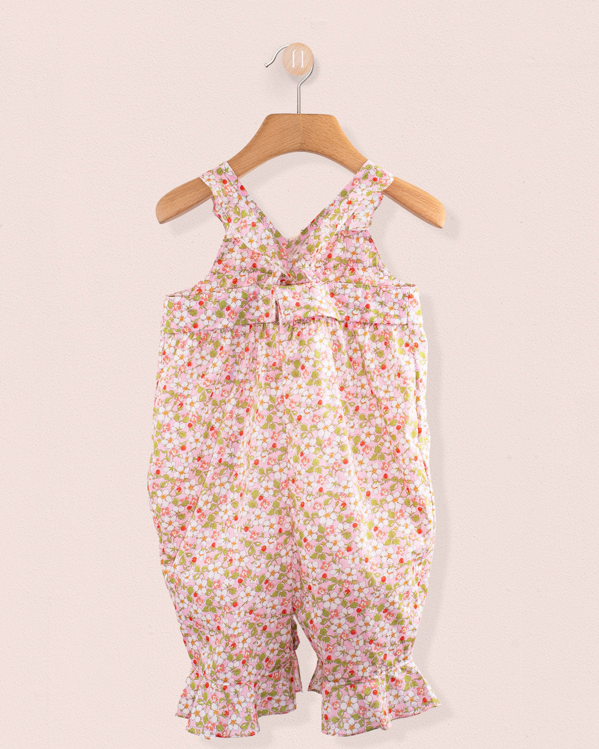 Charm Liberty Strawberry Field Pink Overall - Romper