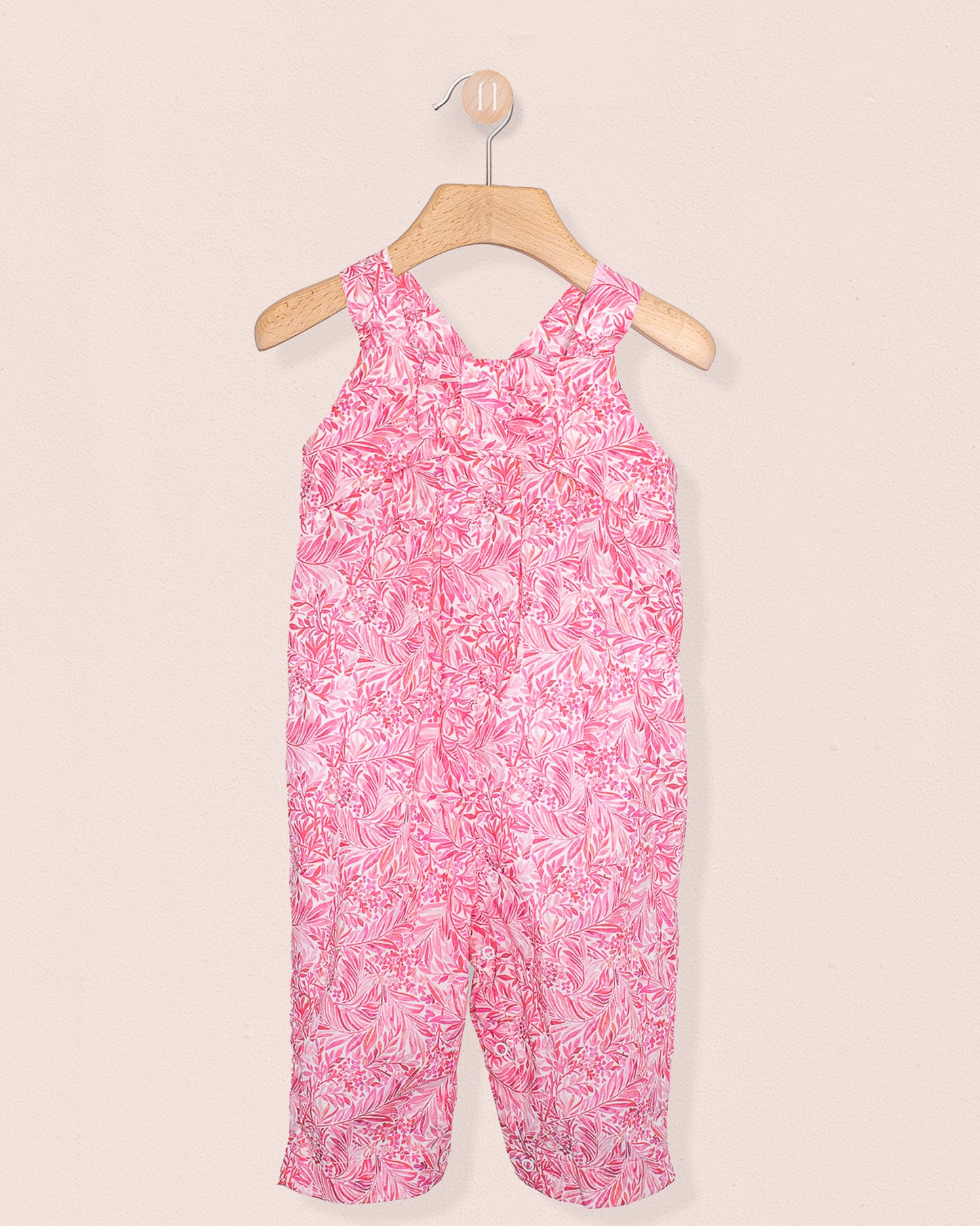 Louise Liberty Wallace Garden Pink Overall - Romper