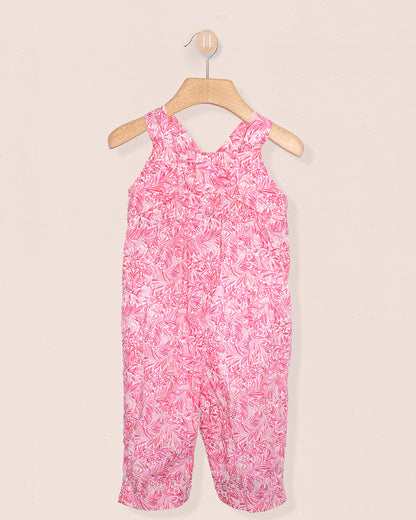 Louise Liberty Wallace Garden Pink Overall - Romper