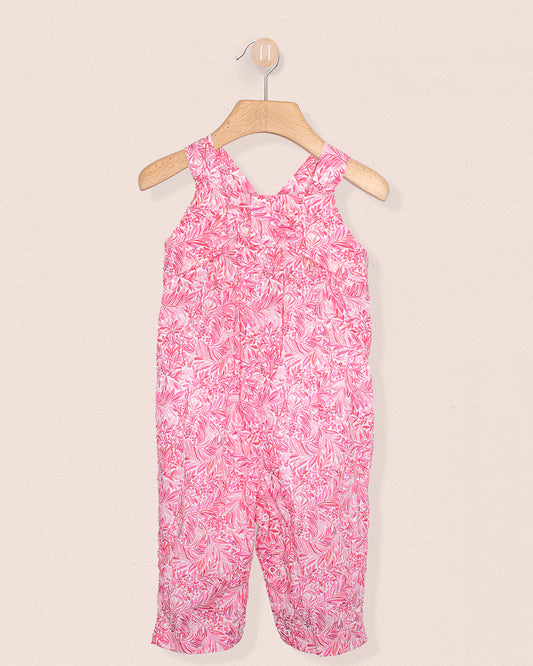 Louise Liberty Wallace Garden Pink Overall - Romper
