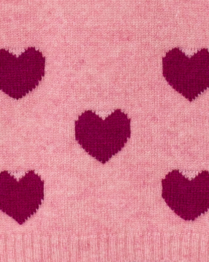 Lovey Rose Hearts Cashmere Dress - Dress
