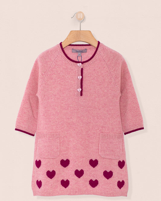Lovey Rose Hearts Cashmere Dress - Dress