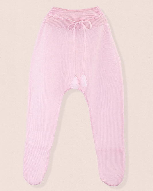 Luna Pink Knit Footed Legging - Legging