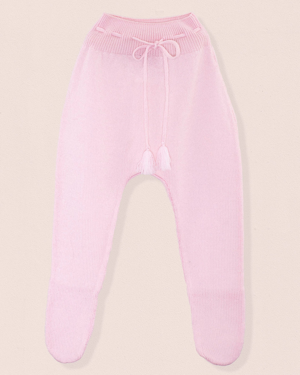 Luna Pink Knit Footed Legging
