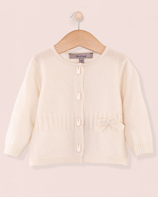 Madeleine Cream Cashmere Cardigan - Cardigan