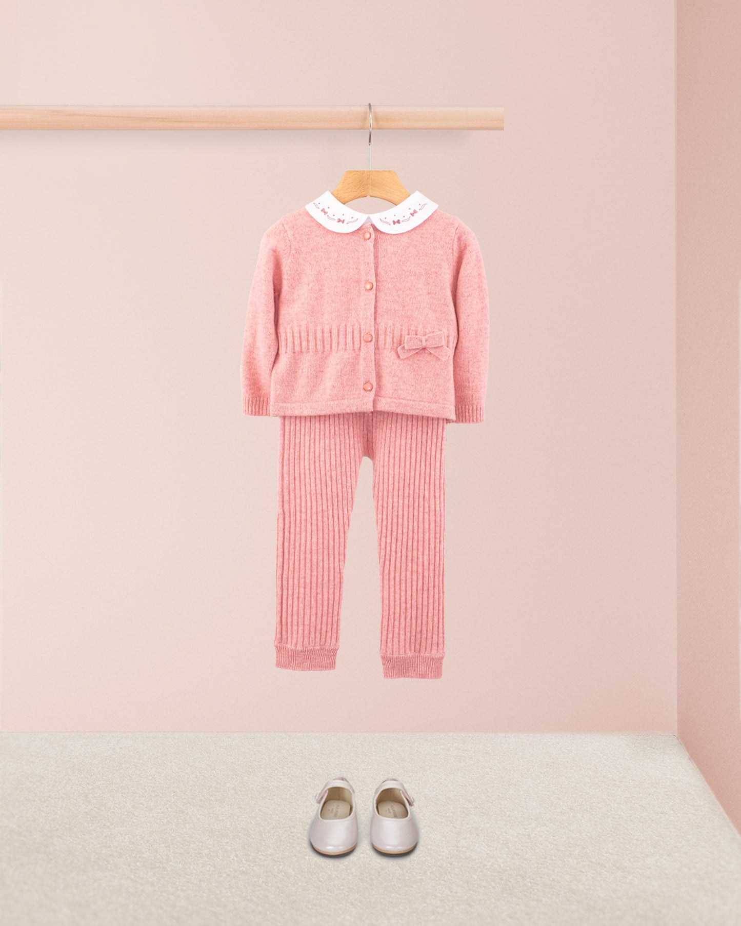 Cashmere Ribbed Rose Footed Legging - Legging