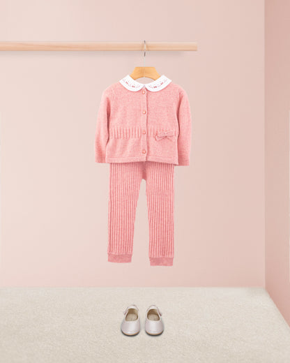 Cashmere Ribbed Rose Footed Legging - Legging