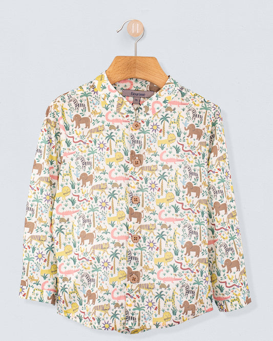 Marlon Liberty Louie's Jungle Beige Tunic - Shirt