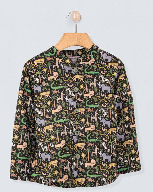 Marlon Liberty Louie's Jungle Black Tunic - Shirt