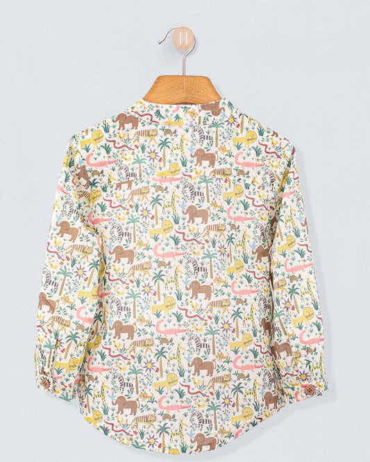 Marlon Liberty Louie's Jungle Beige Tunic - Shirt
