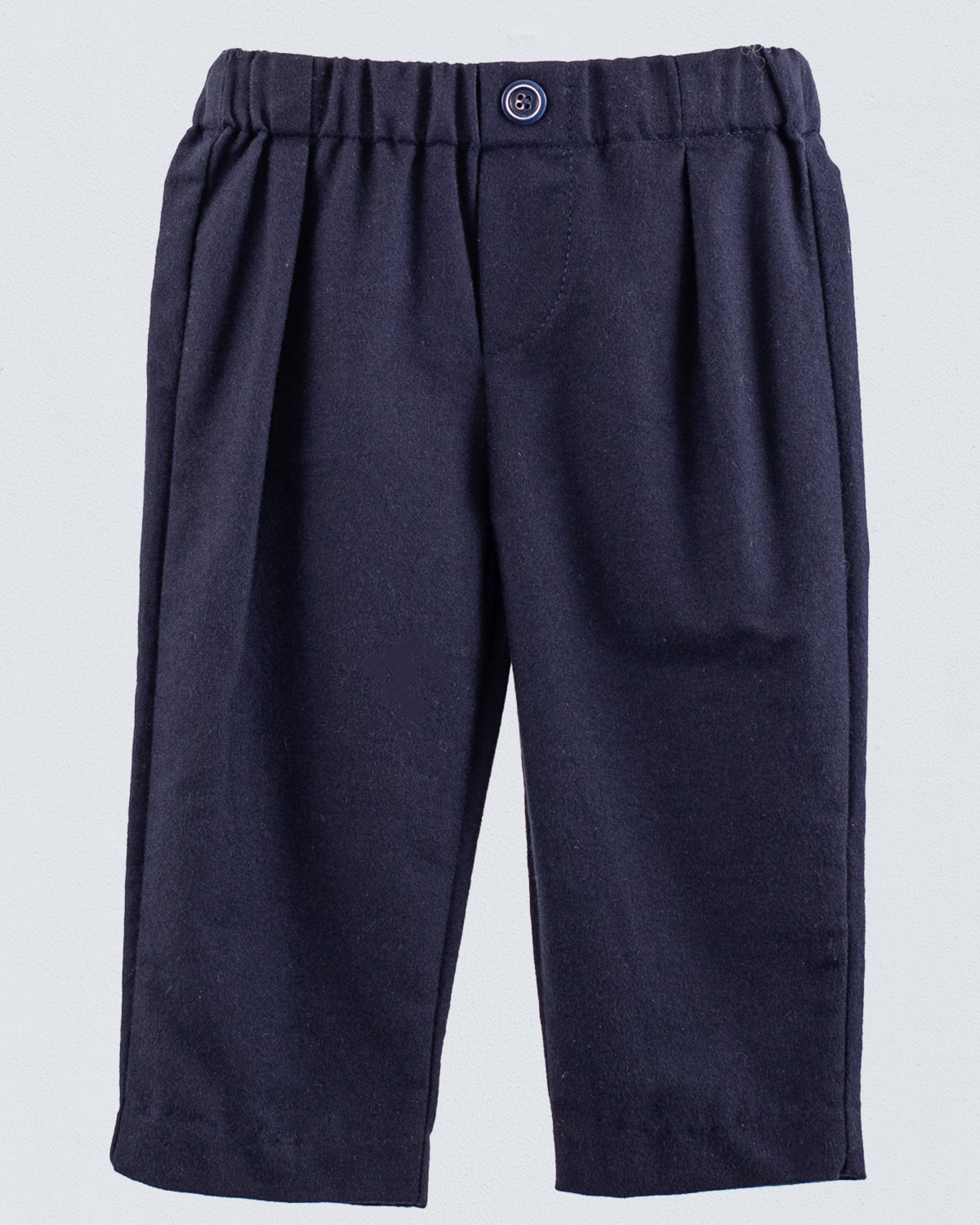 Mattia Italian Navy Flannel Pant - Pant