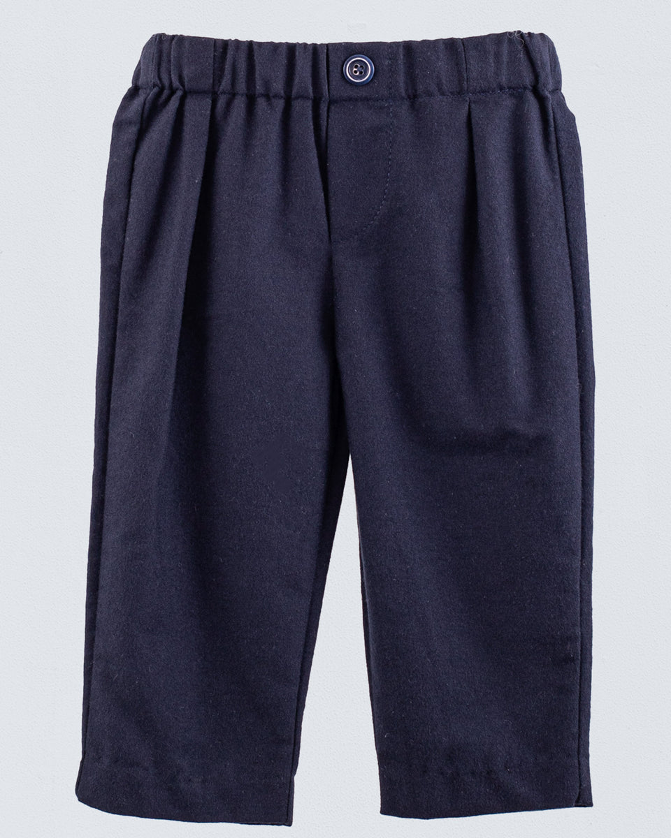Mattia Italian Navy Flannel Pant