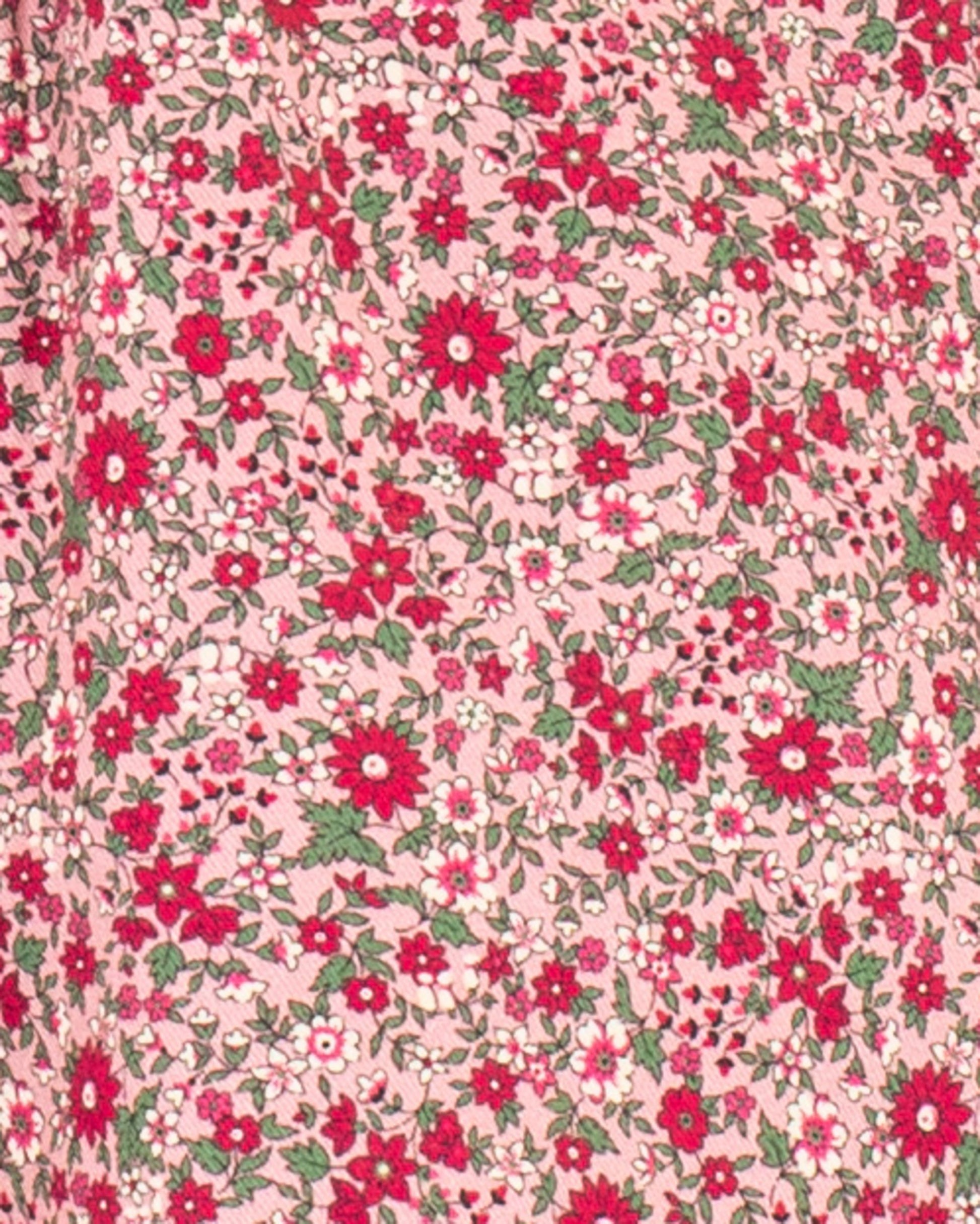 Mauve Mini Floral Pleated Skirt - skirt