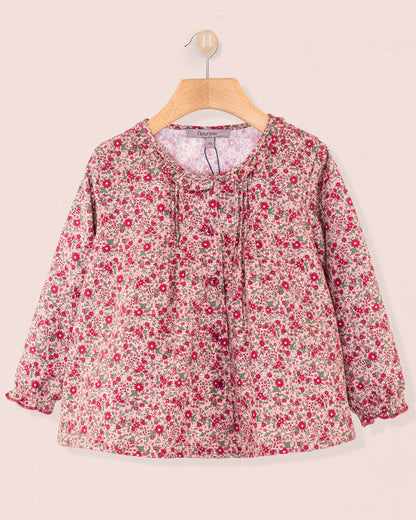 Ruffle Mini Mauve Floral Tunic - Tunic