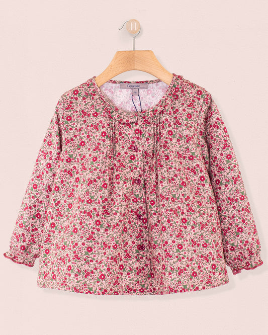 Ruffle Mini Mauve Floral Tunic - Tunic