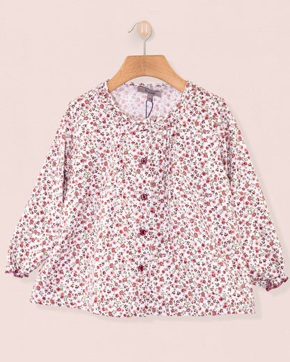Ruffle Belina Small Burgundy Floral Tunic - Tunic